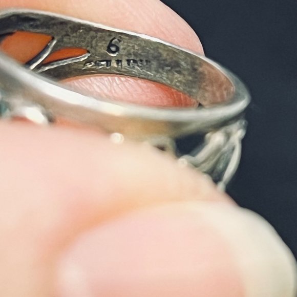 Vintage Sterling Silver Open Scroll Work Band Ring Sz 6 (R344) - Picture 7 of 7